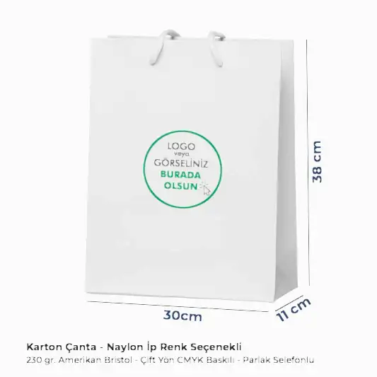 Karton Çanta - Dikey - 30x38x11 cm