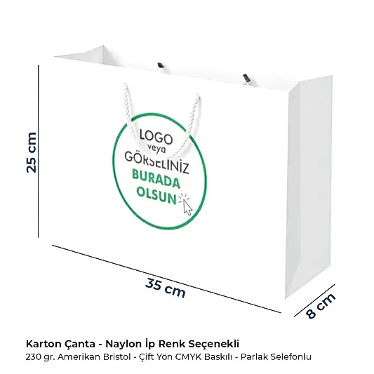 Karton Çanta - Yatay - 35x25x8 cm