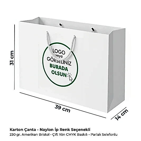 Karton Çanta - Yatay - 39x31x14 cm