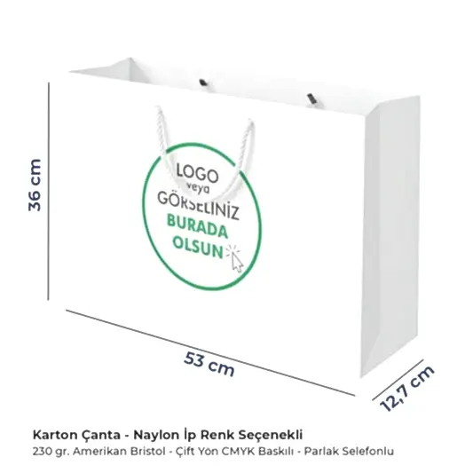 Karton Çanta - Yatay - 53x36x12.7cm