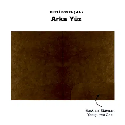Kraft Cepli Dosya ( A4)  – 300 gr Logo Baskılı Karton Sunum Dosyası