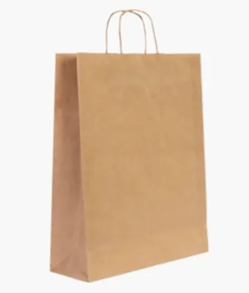 Burgu Saplı Kraft Kağıt Çanta - 32x12x41 cm