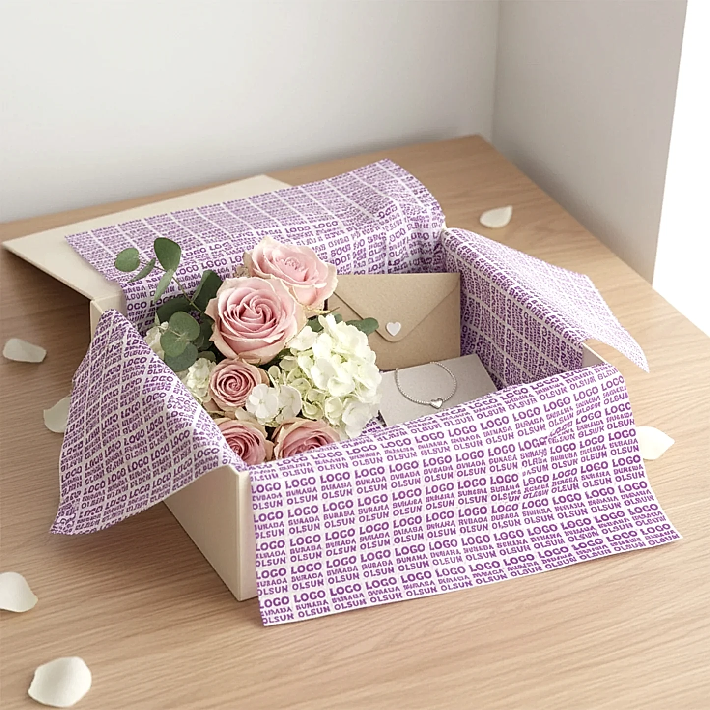 Baskılı Pelur Kağıt | Özel Logolu, Desenli Paketleme Kağıt