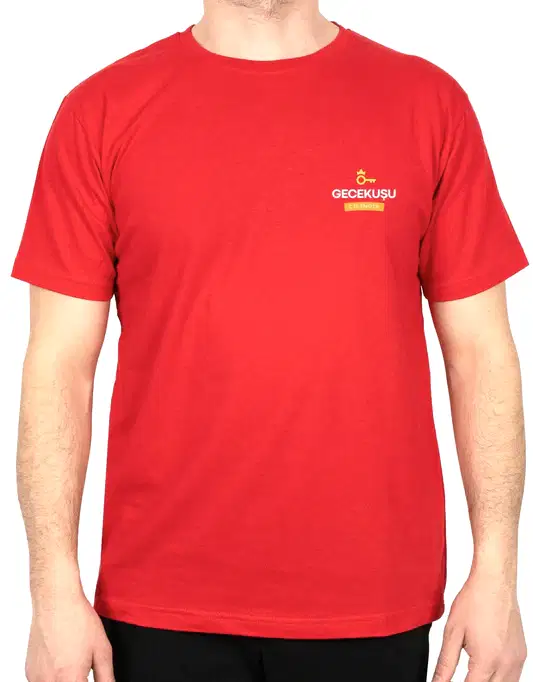 Basic T-shirt Kırmızı - Baskılı