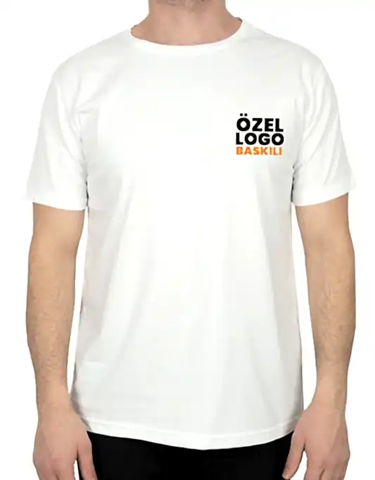 Basic T-shirt Beyaz - Baskılı
