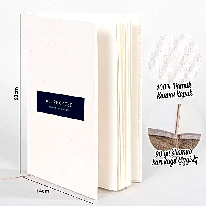 Kanvas Defter 14x20 cm (Özelleştirilebilir)