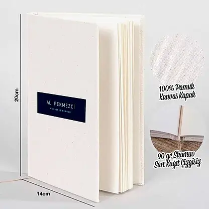 Kanvas Defter 14x20 cm (Özelleştirilebilir)