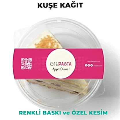 Paket Servis Sticker | Logo Baskılı Dikdörtgen Gıda Ambalaj Etiketi