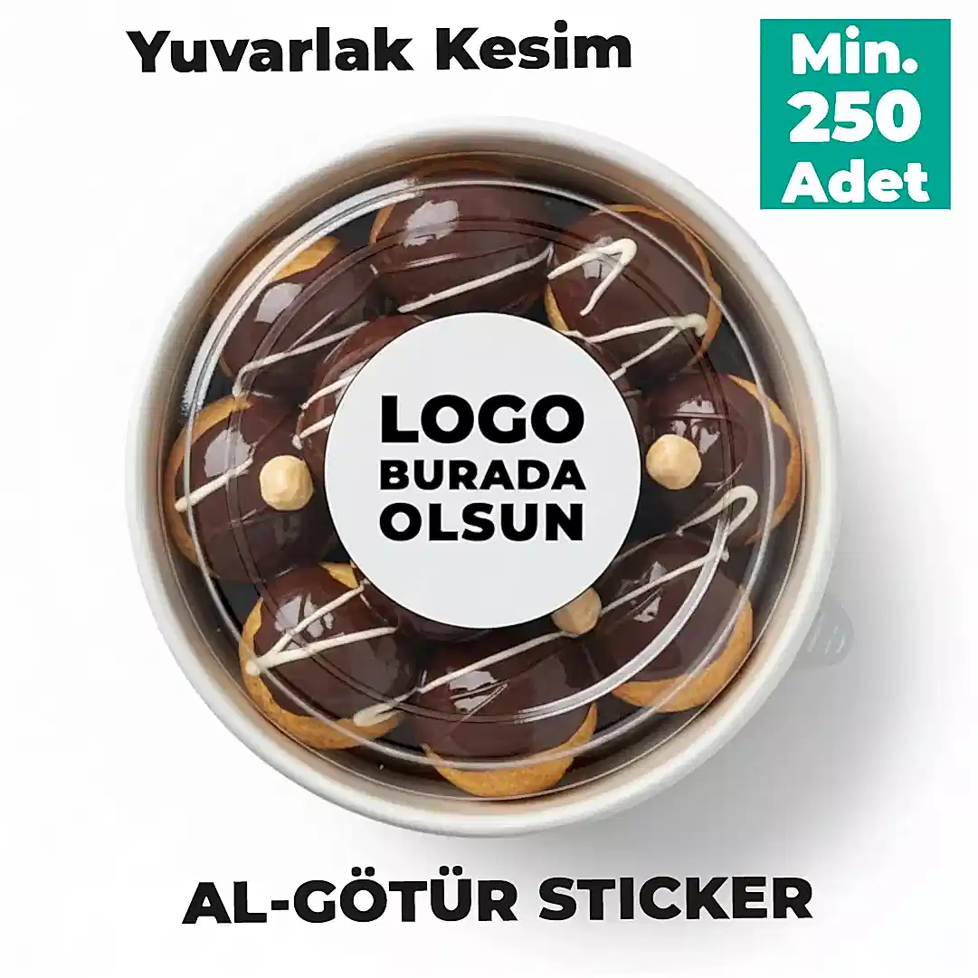 Al-Götür Sticker | Yuvarlak Kesim 4–5 cm Paket Servis Etiketi
