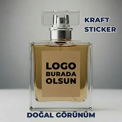 Parfüm Etiket Baskı – Suya Dayanıklı Opak & Şeffaf Sticker (30 ml – 50 ml – 100 ml)