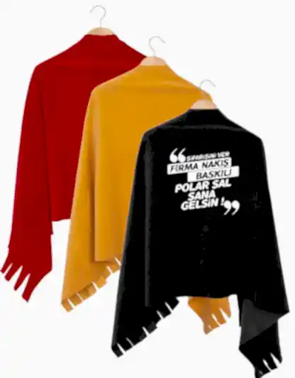 Polar Şallar - Nakışlı Cafe Şal (Özelleştirilebilir)