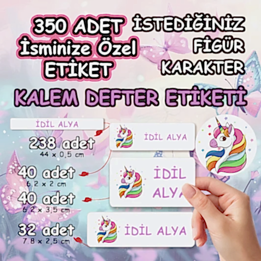 Okul Sticker & Etiket |Kişiye Özel Okul Etiketi | İsimli Sticker & Etiket