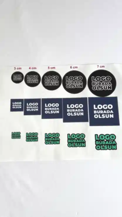 Yuvarlak Logo Sticker – Kendinden Yapışkanlı, Özelleştirilebilir Etiket
