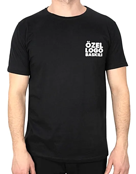 Basic T-shirt Siyah - Baskılı
