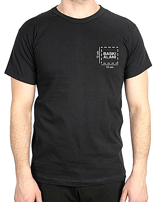 Baskılı Promosyon Tişört Siyah Renk