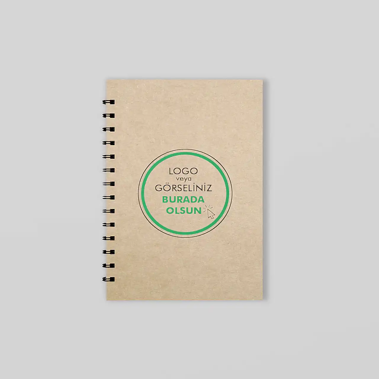 Kraft Metal Spiralli Defter