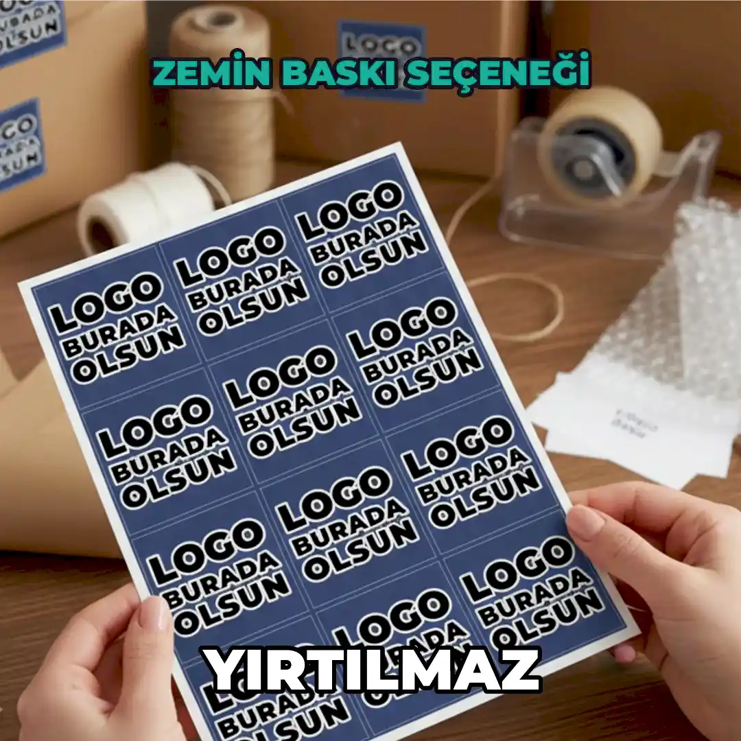 Sticker & Etiket Baskı | Kare · Suya Dayanıklı · Özelleştirilebilir