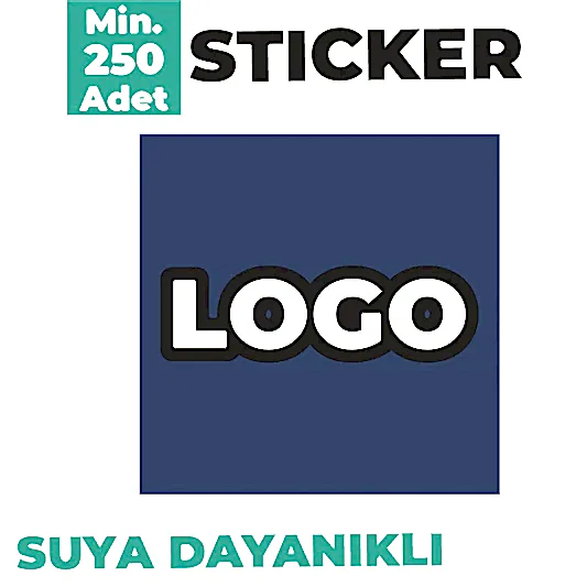 Sticker & Etiket Baskı | Kare · Suya Dayanıklı · Özelleştirilebilir