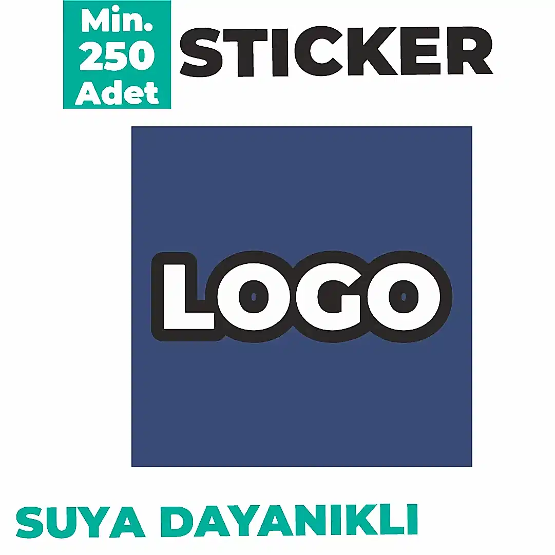 Sticker & Etiket Baskı | Kare · Suya Dayanıklı · Özelleştirilebilir