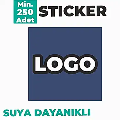 Sticker & Etiket Baskı | Kare · Suya Dayanıklı · Özelleştirilebilir