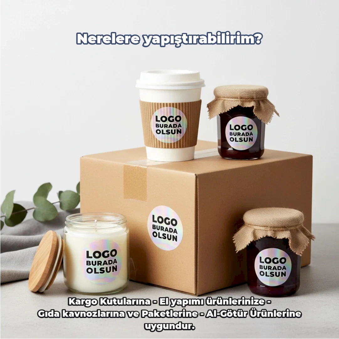 Yuvarlak Hologram Sticker | Logo Baskılı Etiket