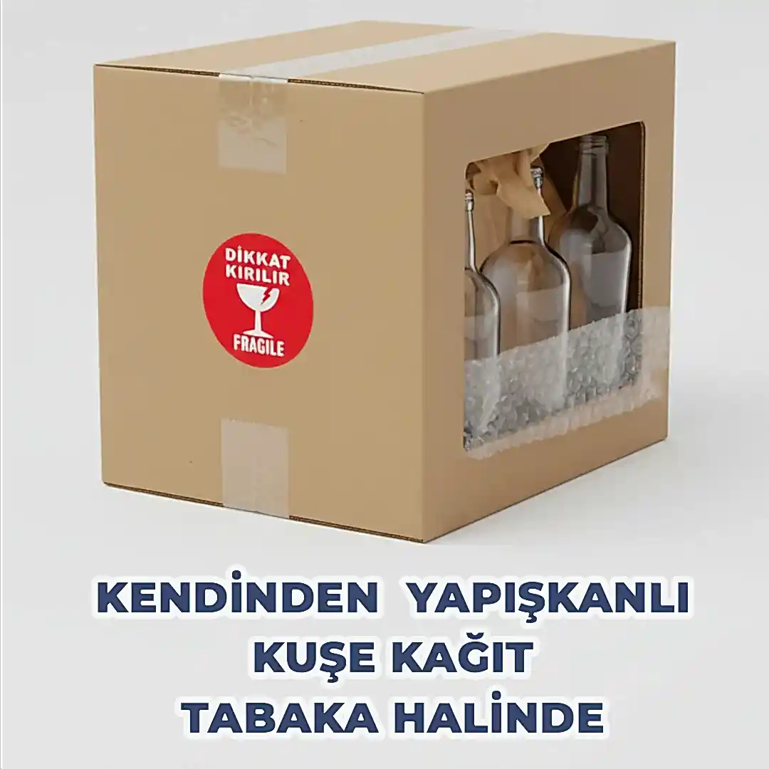 Kırılır Etiketi Baskı | Kargo Fragile Sticker – Dikkat Kırılabilir Uyarı Etiketi - Hazır Model