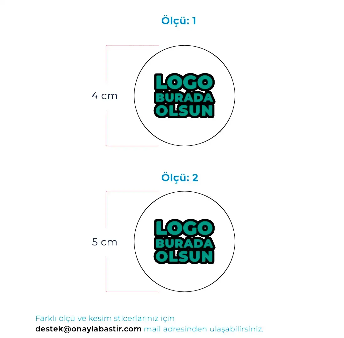 Al-Götür Sticker | Yuvarlak Kesim 4–5 cm Paket Servis Etiketi