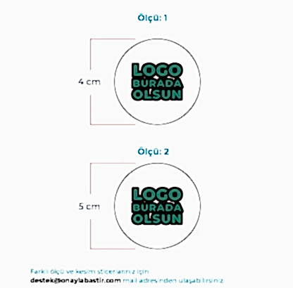 Al-Götür Sticker | Yuvarlak Kesim 4–5 cm Paket Servis Etiketi