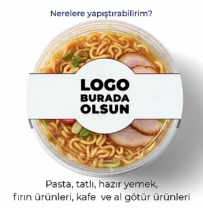 Gıda Ambalaj Etiketi | Özel Kesim & Logo Baskılı sticker