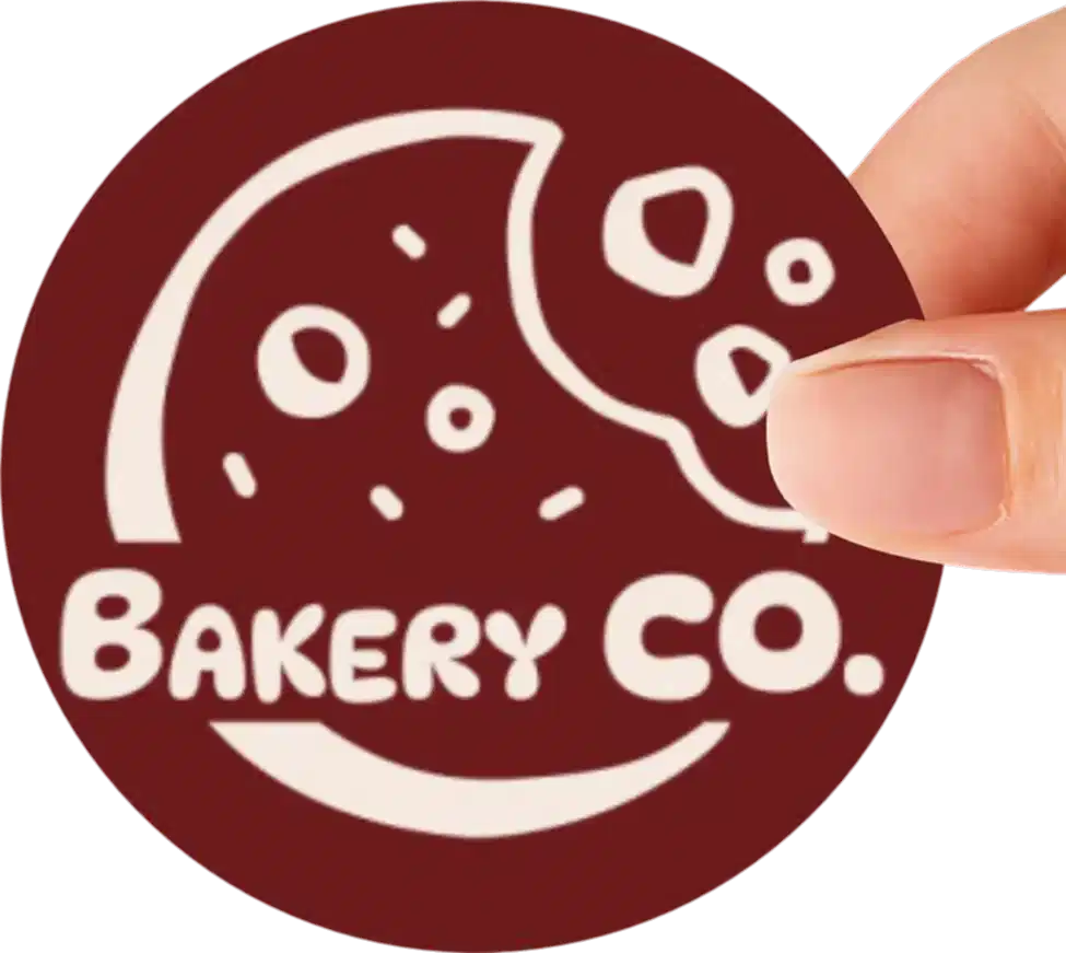 Yuvarlak Logo Sticker – Kendinden Yapışkanlı, Özelleştirilebilir Etiket