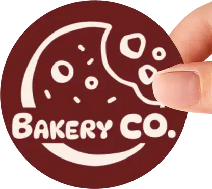 Yuvarlak Logo Sticker – Kendinden Yapışkanlı, Özelleştirilebilir Etiket