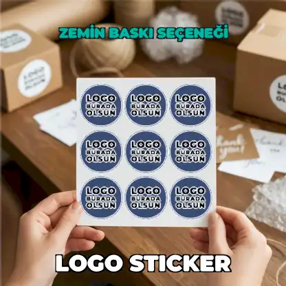 Yuvarlak Logo Sticker – Kendinden Yapışkanlı, Özelleştirilebilir Etiket