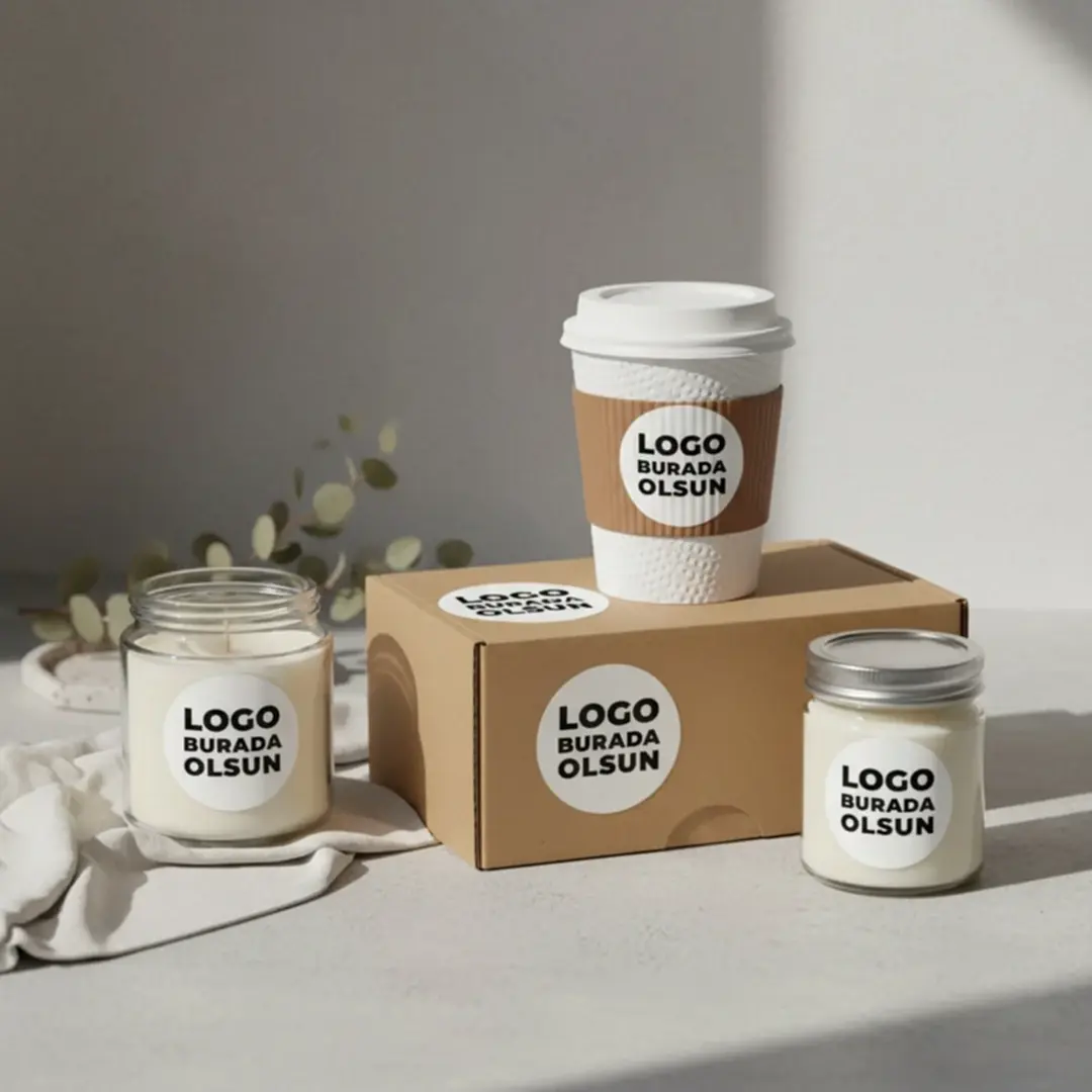 Yuvarlak Logo Sticker – Kendinden Yapışkanlı, Özelleştirilebilir Etiket