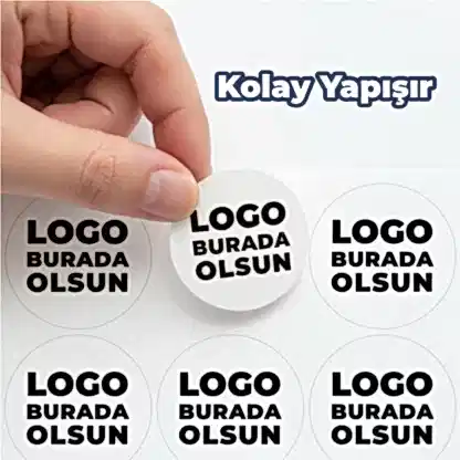 Yuvarlak Logo Sticker – Kendinden Yapışkanlı, Özelleştirilebilir Etiket