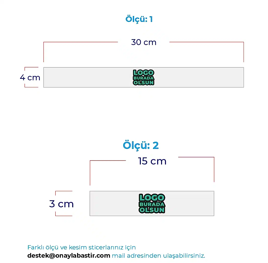 Paket Servis Sticker | Logo Baskılı Dikdörtgen Gıda Ambalaj Etiketi