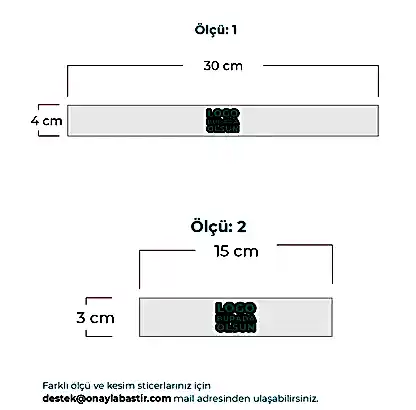 Paket Servis Sticker | Logo Baskılı Dikdörtgen Gıda Ambalaj Etiketi
