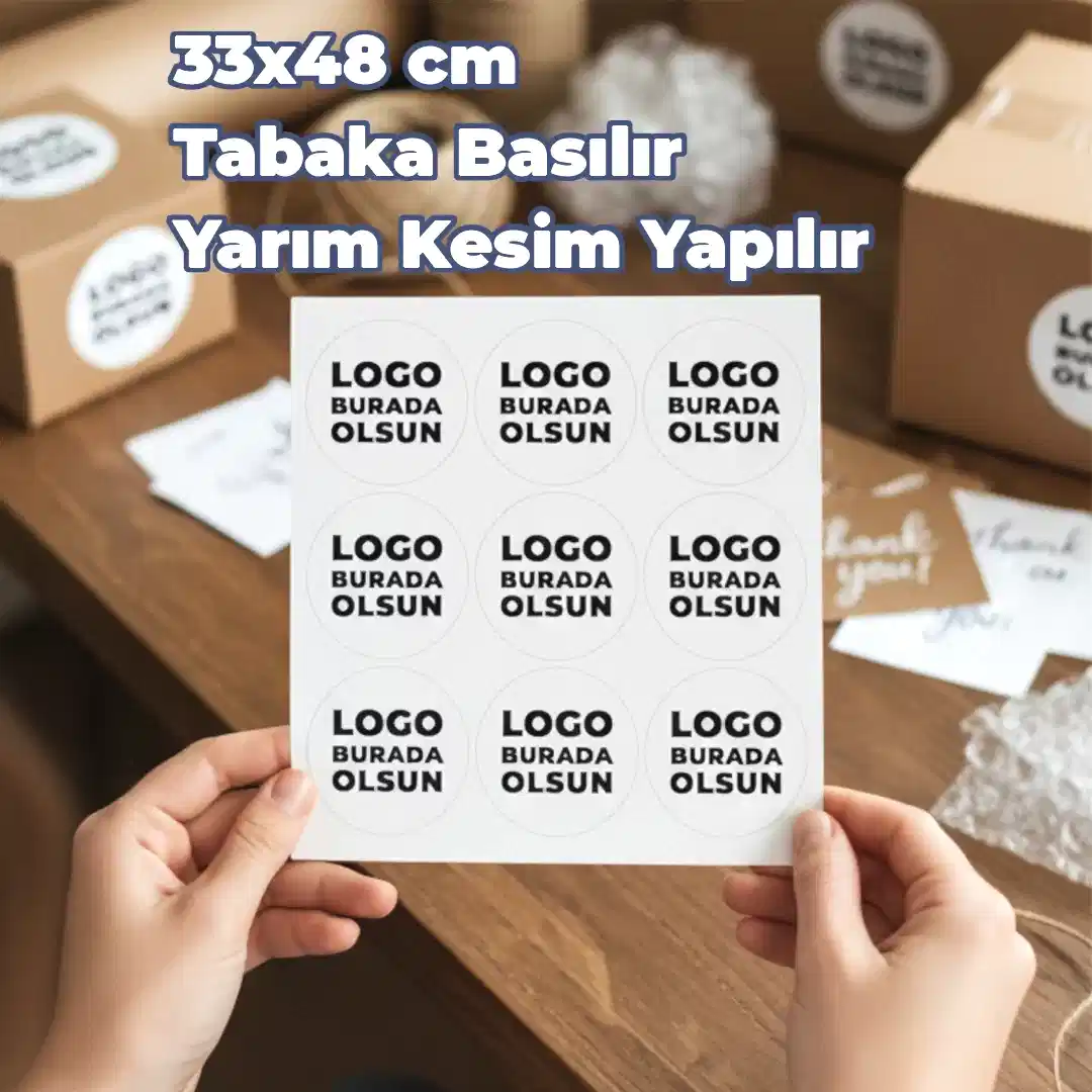 Sticker Baskı – Kavanoz Kapak Etiketi | Yuvarlak Bal & Reçel Etiketi (Kuşe Kağıt)