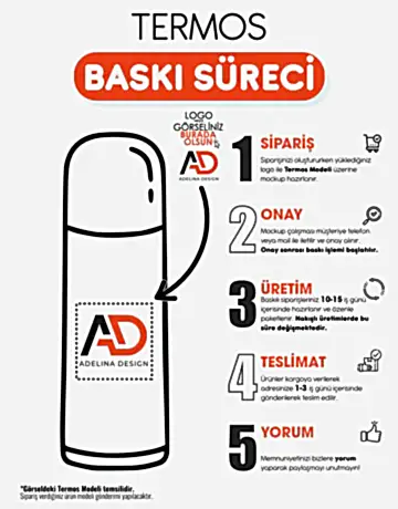 5500 Kırmızı Çelik Termos / 500 ml