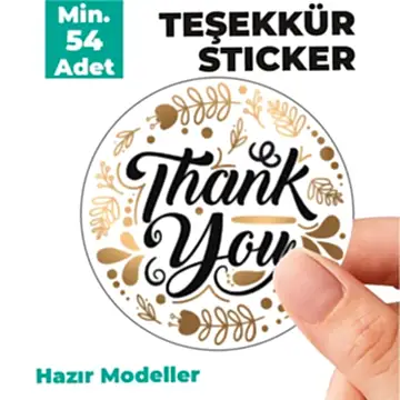 Thank you sticker
