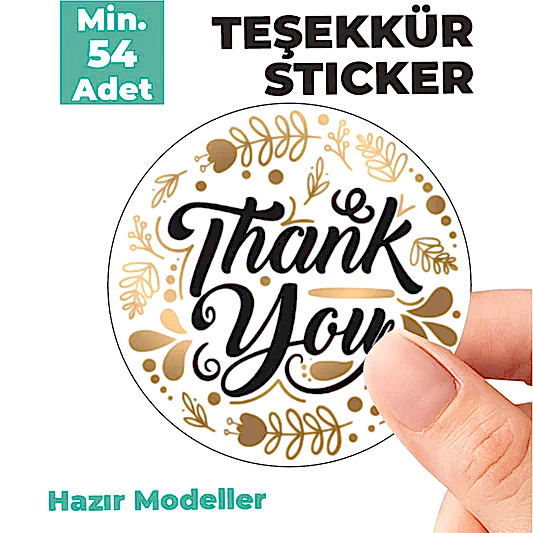 Thank you sticker