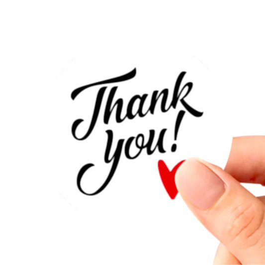 Thank you sticker