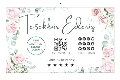 Teşekkür Kartı - Hazır Modeller