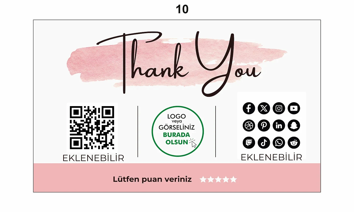 Teşekkür Kartı - Hazır Modeller