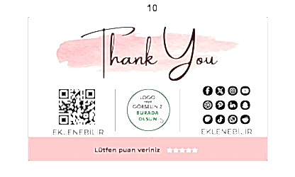 Teşekkür Kartı - Hazır Modeller