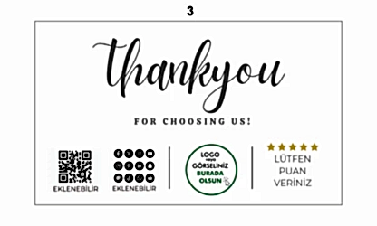 Teşekkür Kartı - Hazır Modeller