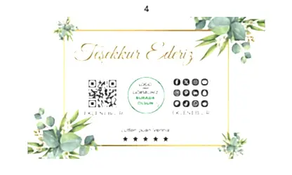 Teşekkür Kartı - Hazır Modeller