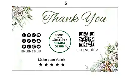 Teşekkür Kartı - Hazır Modeller