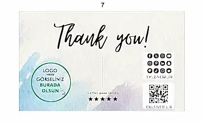 Teşekkür Kartı - Hazır Modeller