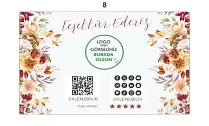 Teşekkür Kartı - Hazır Modeller