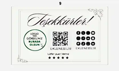 Teşekkür Kartı - Hazır Modeller